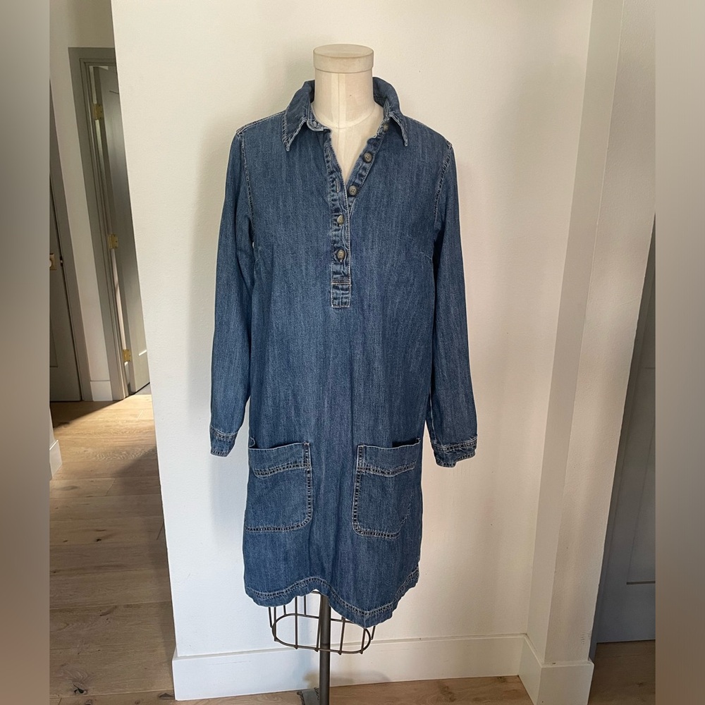 Old Navy Denim Popover Shirt Dress